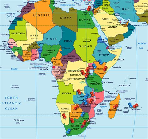 Training and certification options for MAP Africa on Map of World
